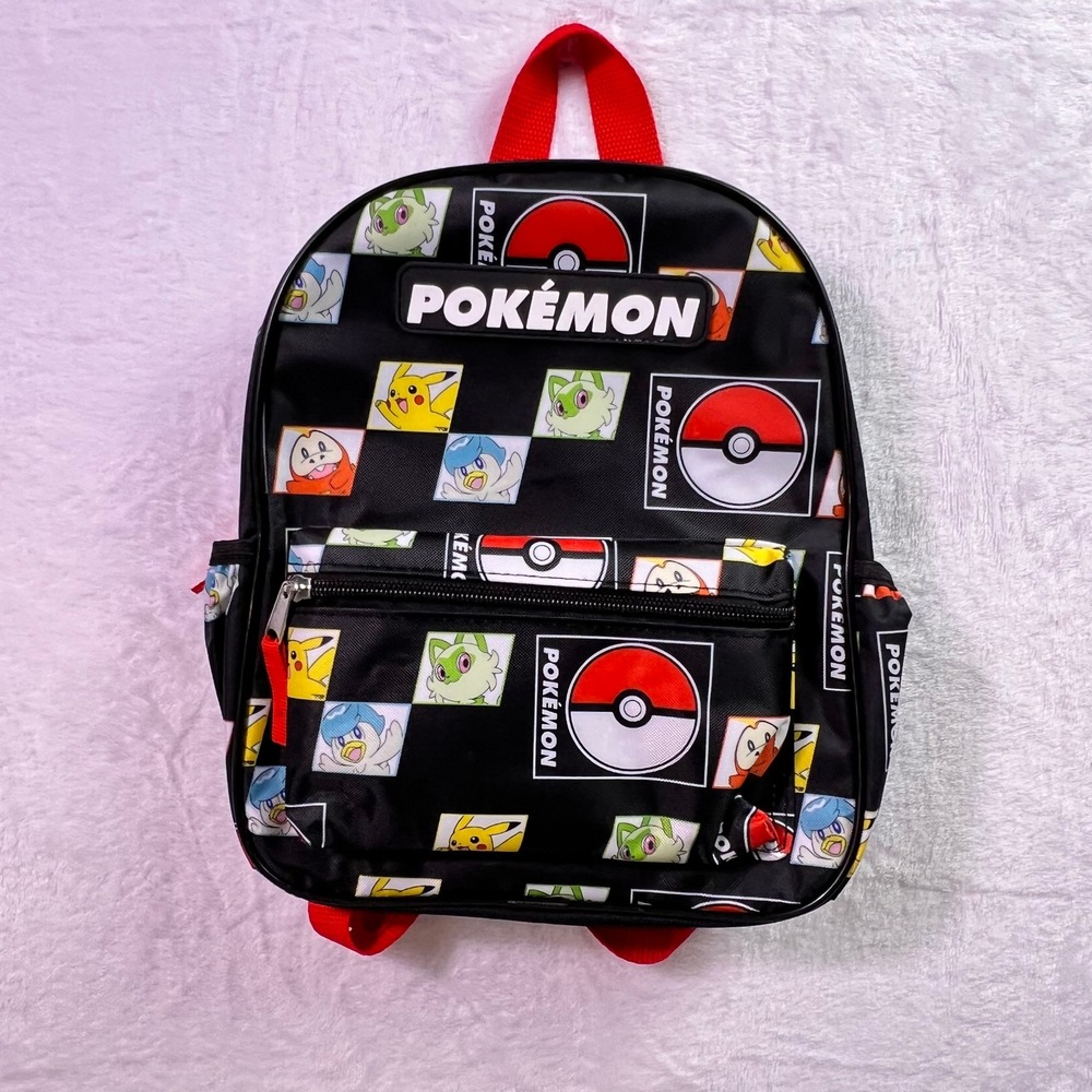 Pokemon Bioworld Mini Backpack Pikachu Sprigatito Quaxly Fuecoco Black NWT